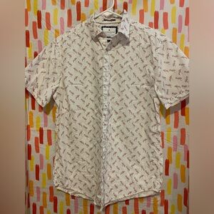 Flamingo short sleeve button down - Men’s Medium Slim Fit